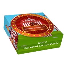 Carnival Circus Theme Large Favor Box